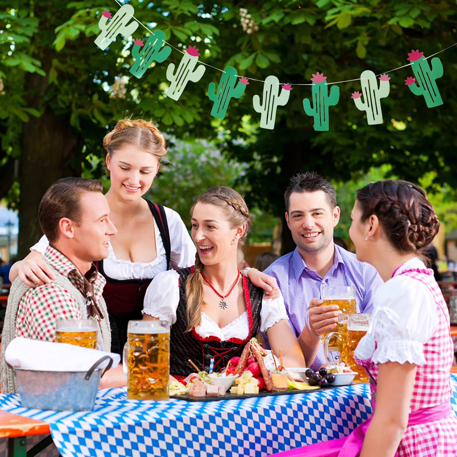 

Cactus Lace Pennant Flag Suitable for Wedding Engagement Decorations Bridal Shower Party Keepsakes Summer Theme Banner