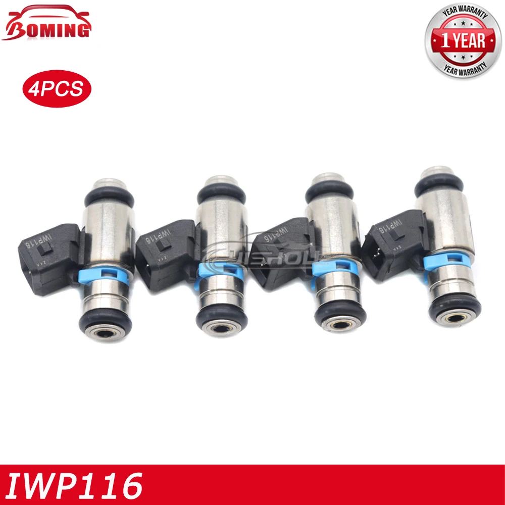 4PCS IWP116 Neue Auto Kraftstoff Injektoren Passt Für Fiat Punto Doblo Mk2 1,2 Seicento 1,1 8V IWP-116 028015816 FJ10730-12B1 75112095