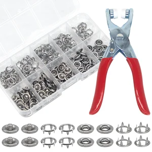 Metall -Snap -Taste klingelt mit Alicator, drücken Sie das Werkzeugkit für Kleidung, 50 Sets 12 Hauptverkaufsknopf Plin - №8