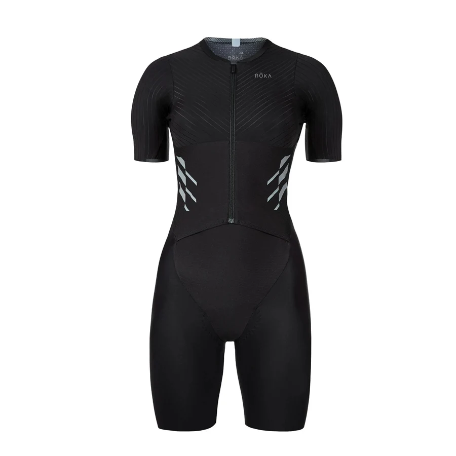 Roka donna manica corta Trisuit Triathlon Swimskin Summer Road Bike Mtb Pro Team Cycling tuta Running Speed Race Equipment