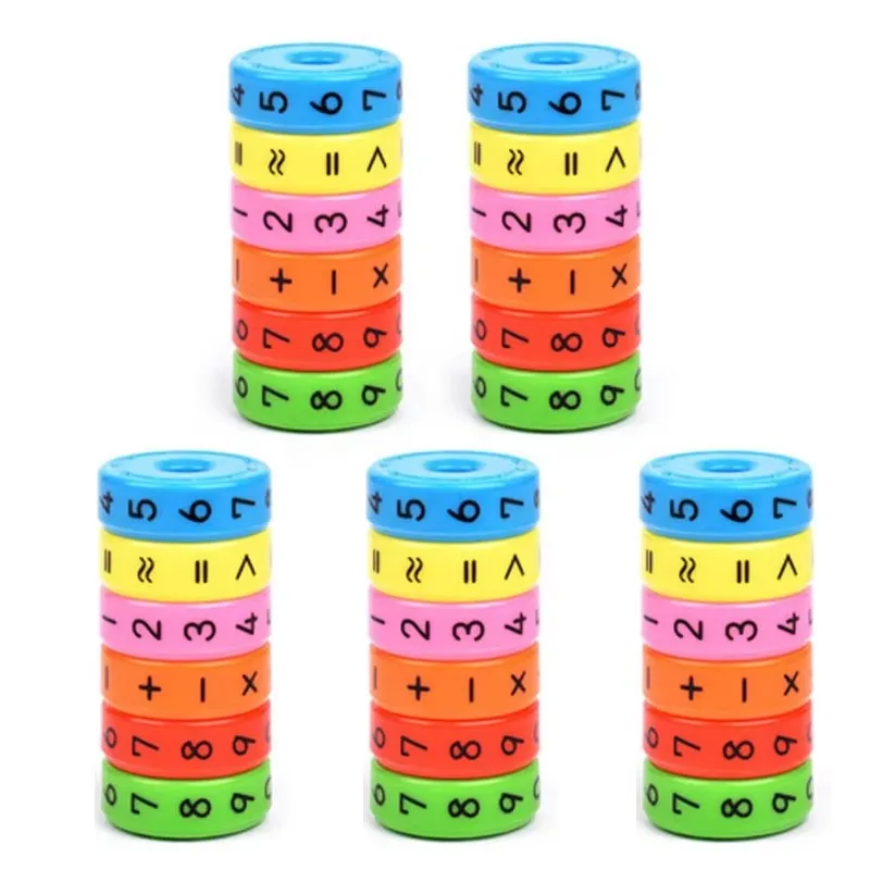 Magnetyczna zabawka do nauki matematyki dla dzieci Cyfry i symbole Cylinder Artykuły szkolne Montessori Juegos Educativos Para Niños