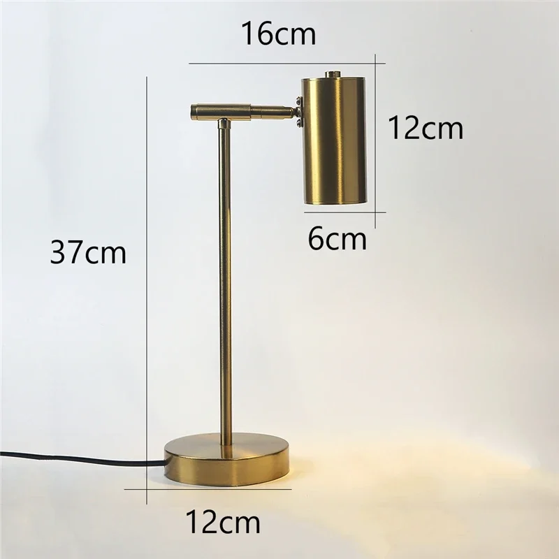 Lámparas de mesa doradas creativas y modernas, protección ocular, estudio, lectura, lámpara de escritorio, decoración nórdica para sala de estar, dormitorio, mesita de noche