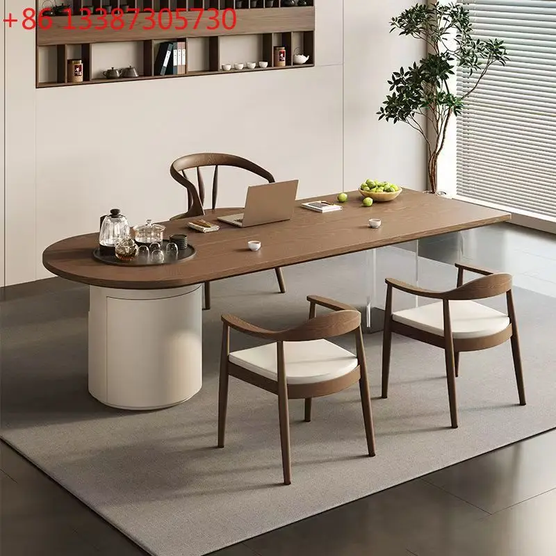 

Wabi Sandy Wind Solid Wood Tea Table Zen Desk Desk Tea Table Integrated Dual Use