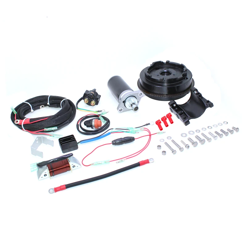 Electric Start Kit For YAMAHA PARSUN HIDEA 2 Stroke 9.9-15HP Outboard Electrical start conversion kit 63V-85550-00 682-81800-12