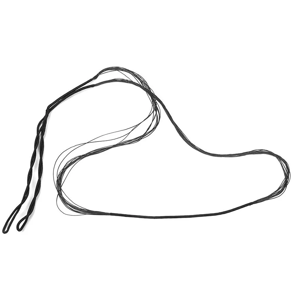 

57 Inch Black String for Traditional Straight Pull Hunting Long Bowstring Adjustable Length Durable Premium