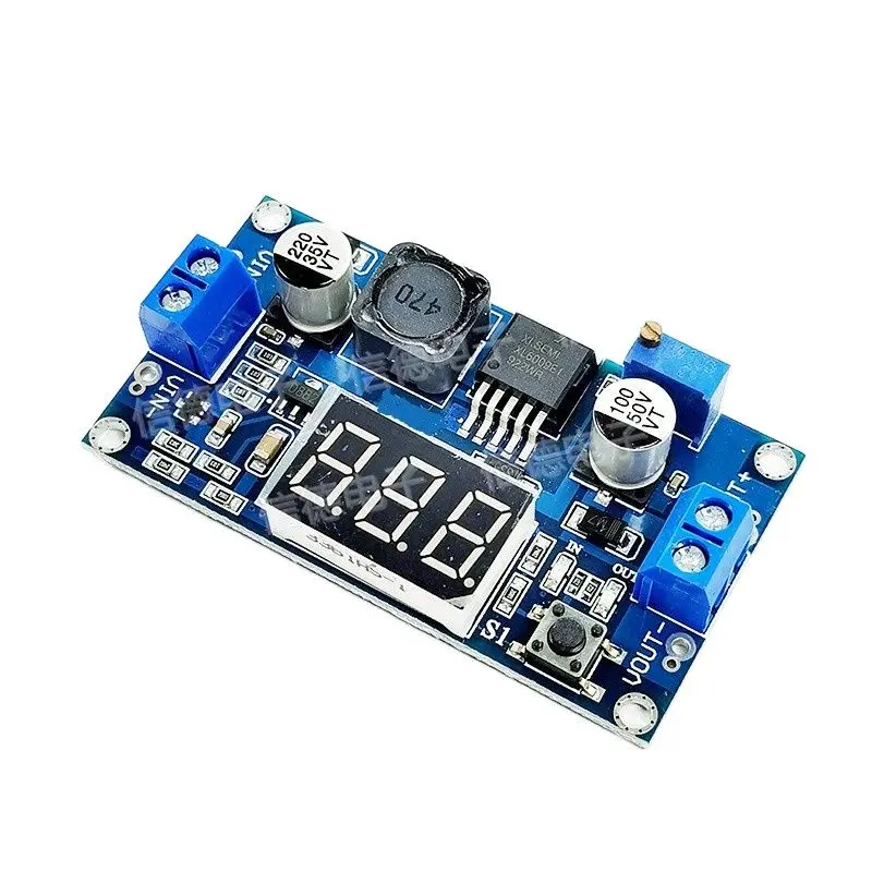 O módulo de reforço ajustável xl6009 excede em muito o lm2577 4.5-32 litros 5-35 com display digital voltímetro
