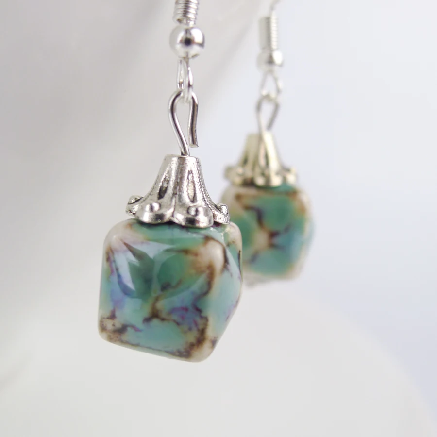 Eastern Beauty Fashion Ceramic beads Dangle Earring For Women Girls Dropshipping Wholesale Jewelries Dangle Earrings #FY303