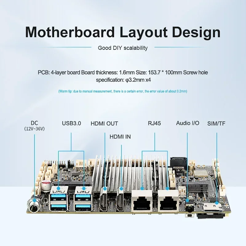 Factory Supply ODM Embedded Industrial systemboard 8GB DDR3 Octa-Core Mainboard RK3588 Industrial android motherboard
