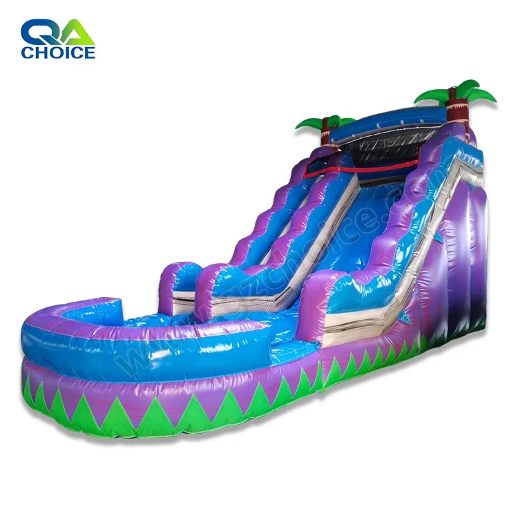 Outdoor backyard inflatable water slide amusement park children commercial inflatable waterslide with pool