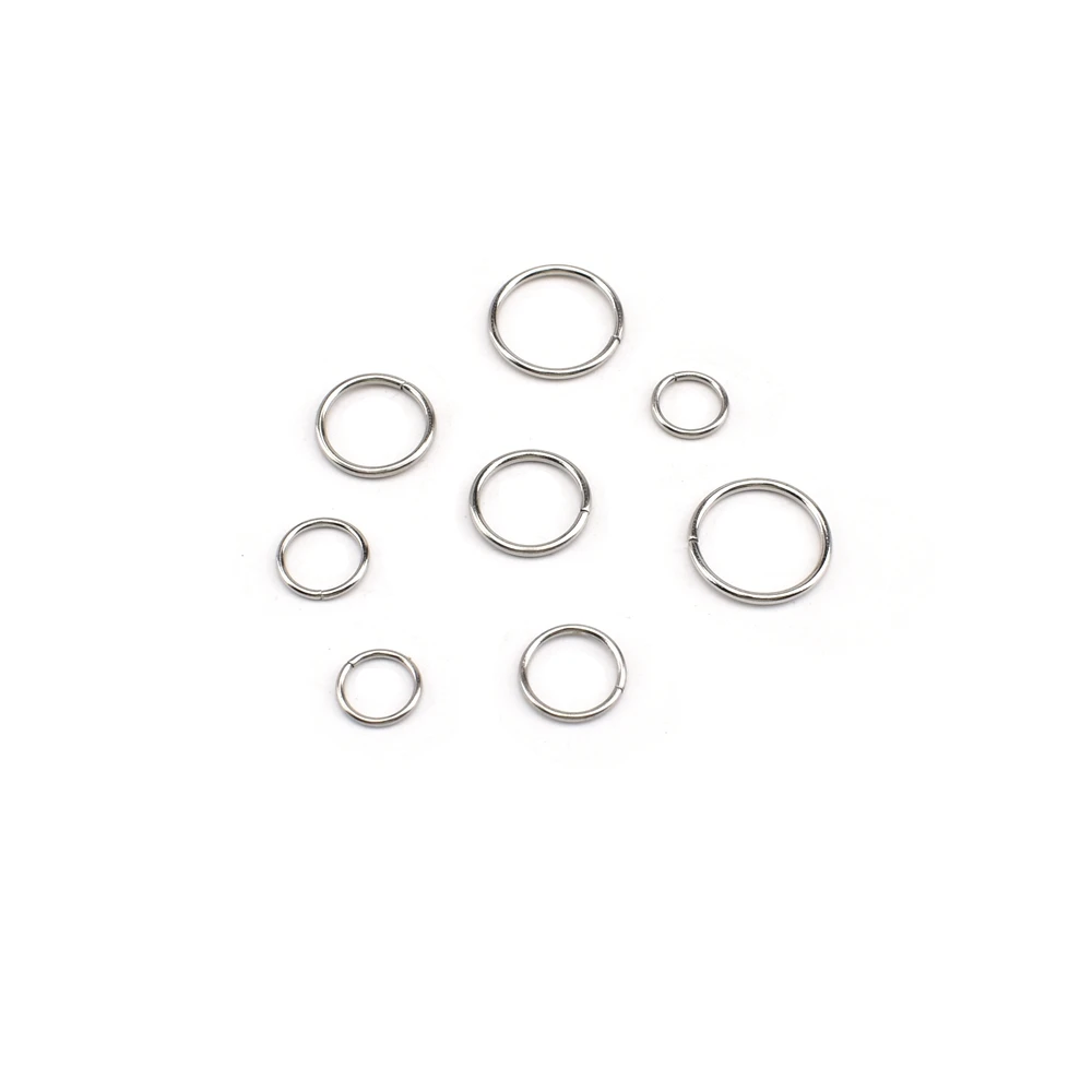 50-200Pcs 3-14mm Stainless Steel Accessories Open Jump Rings For Jewelry Making Connectors Split Ring Findings Supplies