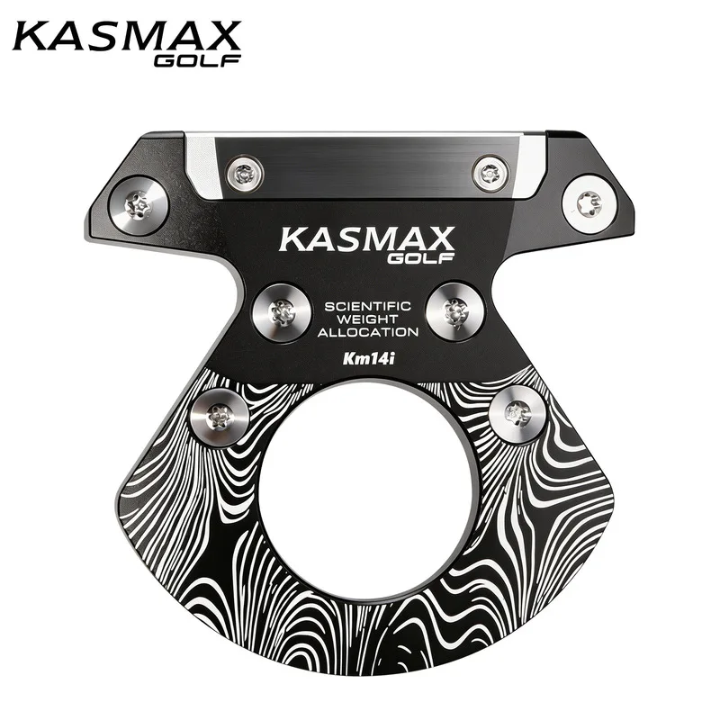 KASMAX KM14i Mallet Putter, Scientific Weight, 34/35", Zero Taper Grip, 3° Loft, Free Headcover