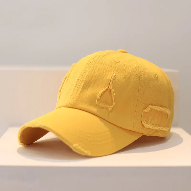 Vintage-Papa-Mütze aus gewaschener Distressed-Baumwolle, verstellbare Baseballkappe im Y2K-Stil, Polo-Trucker-Kappe, Kopfbedeckung – Detail 5