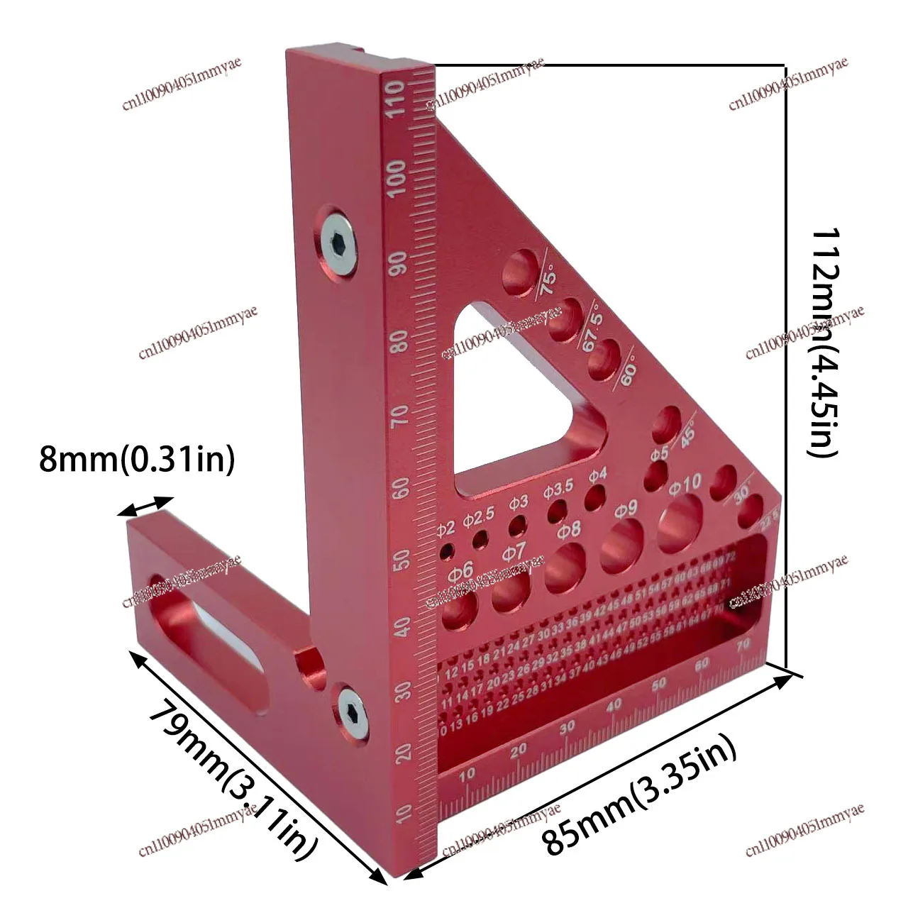 

New Woodworking Square Triangle Measuring Tool Multi-angle, Multi-function, Aluminum Alloy Scribing Scale