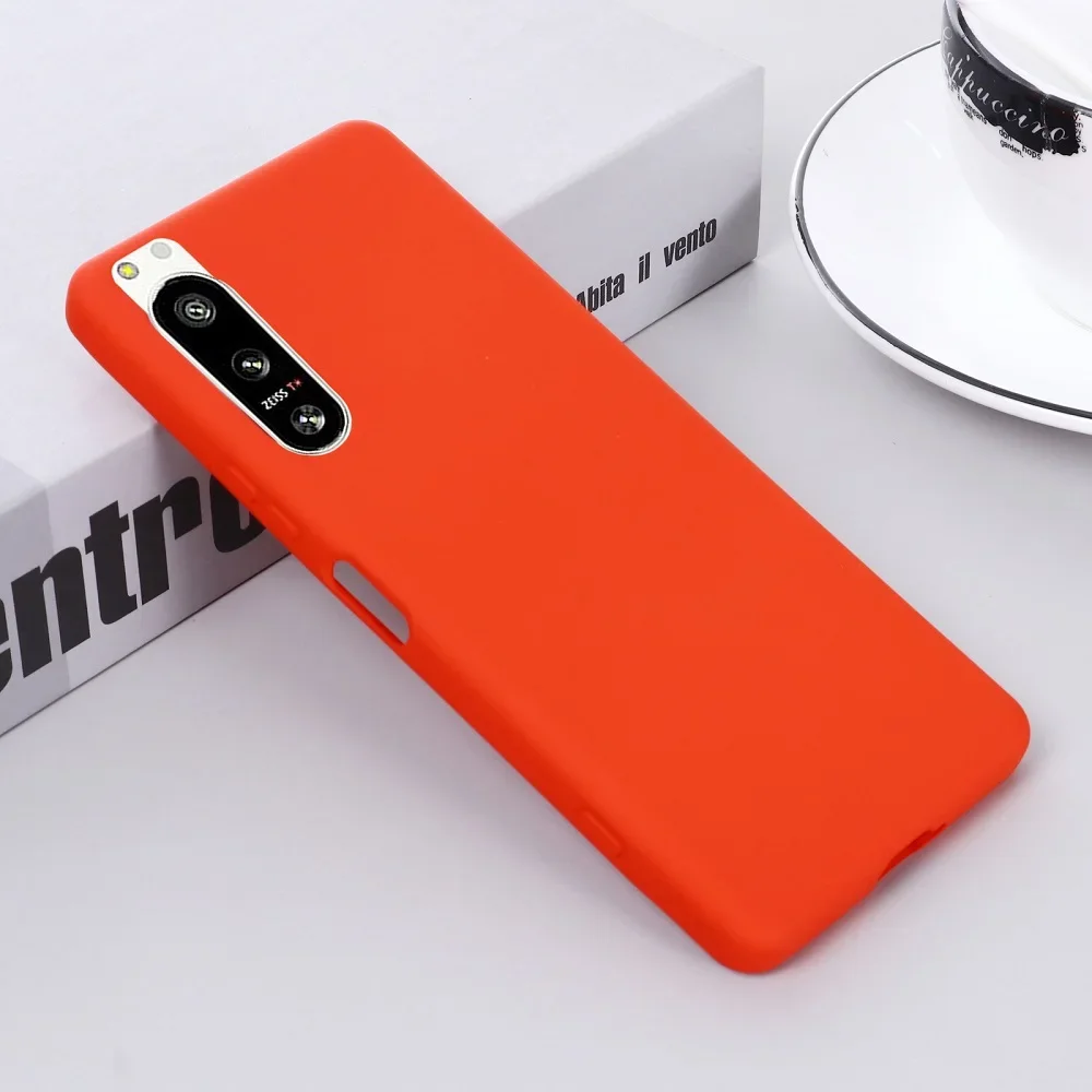 With Silicone Strap Funda for Sony Xperia 5 IV Case Liquid Silicone Soft Cover for Sony Xperia 10 5 1 IV Pro II ACE III Capa