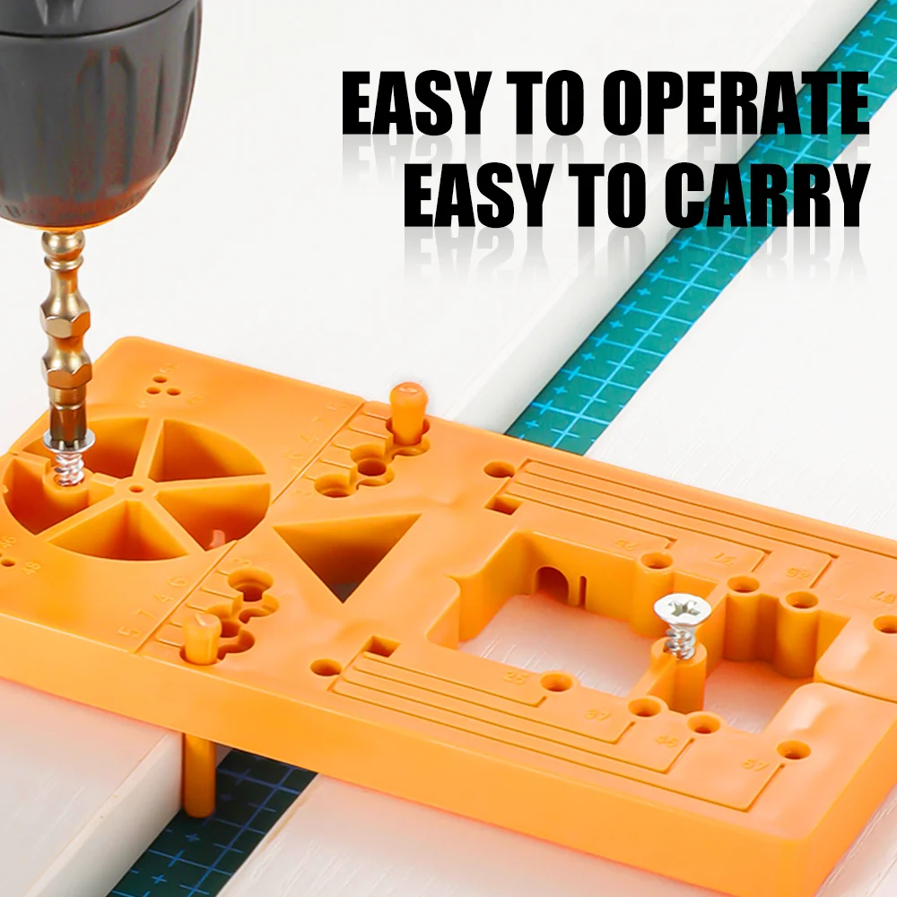 9Pcs 35mm Adjustable Forstner Drill Bit set Hinge Jig Position tools Woodworking Cabinet door drilling guide locator Sets