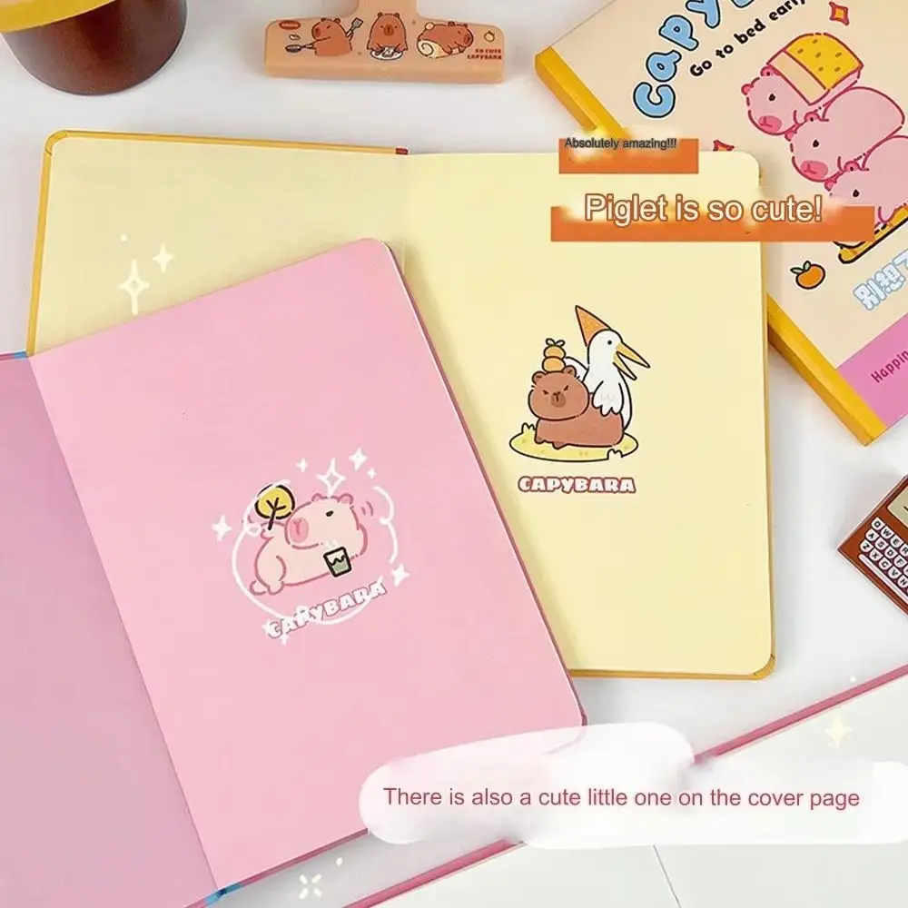 Creative Capybara Notebook A5 Portable Cute Capybara Memo Pad Thickened Inner Pages 96 Sheet Hand Account Book