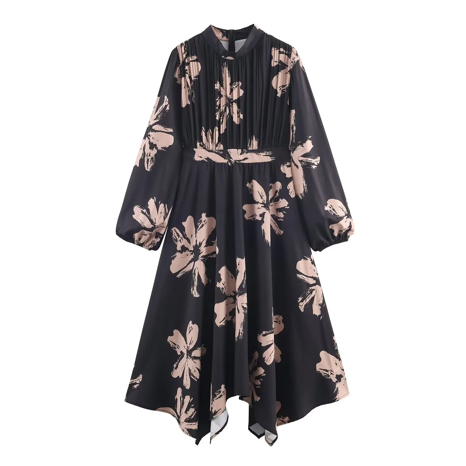 تنورة KASLEAD Faionable بتصميم بسيط مطبوعة غير متماثلة طويلة Sve Dr Street Sle من ألياف البوليستر للنساء #5