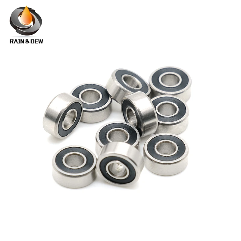 1Pcs SR166 2RS  166 Stainless Steel Hybride Ceramic Ball Bearing ABEC-7   3/16