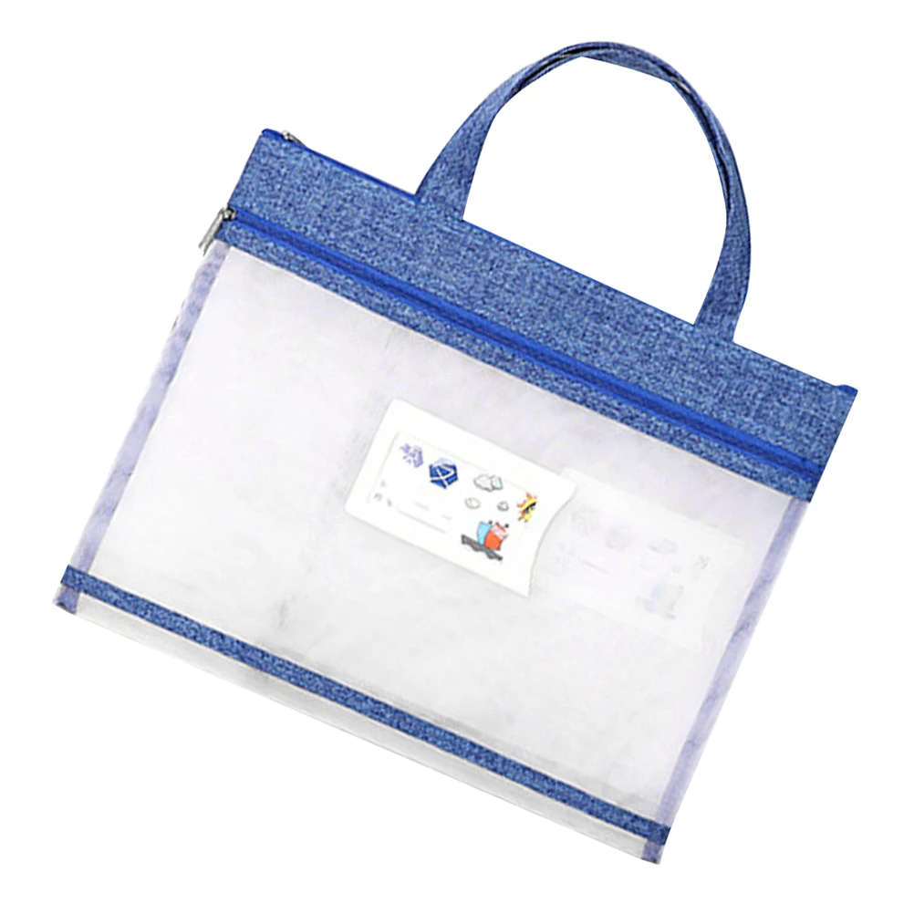 

A4 Large H held Zipper Pouch Bags File Bag Zipper Document Storage Pouch H held Mesh Folder School Office ganizer Bags