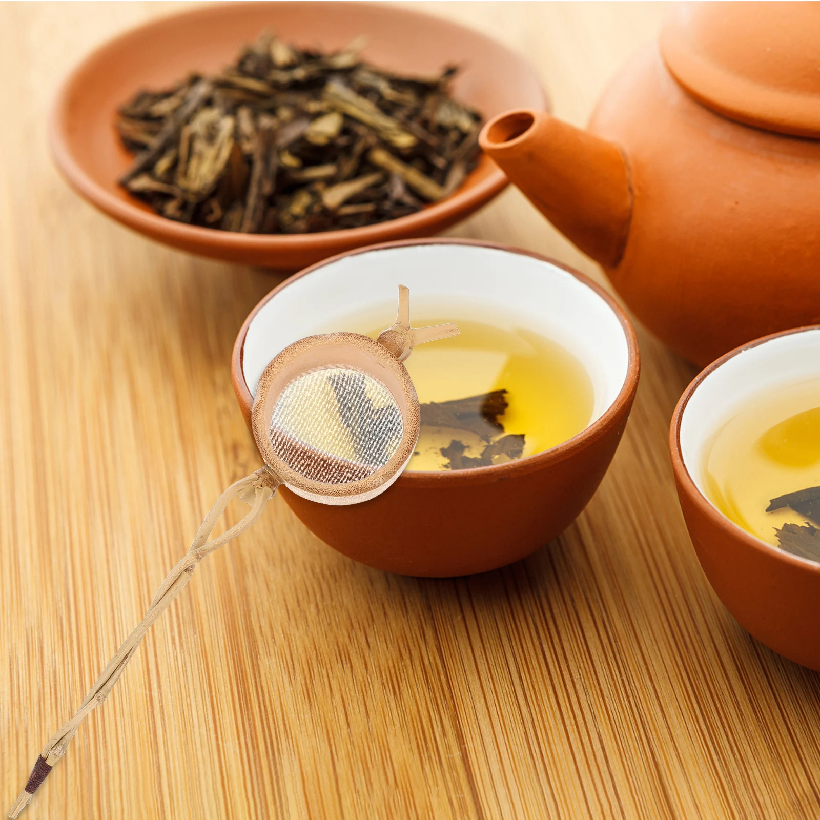 

Bamboo Root Tea Filter Retro Design Strainer Afternoon Accessory Kung Fu Colander