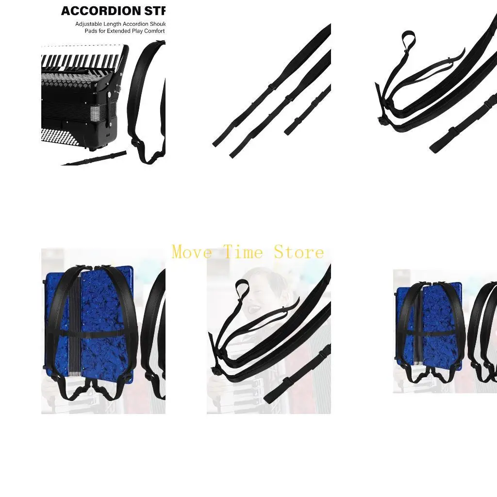 92ME Nylon Accordion Shoulder Strap Comfortable Accordion Belt Accordion Harness