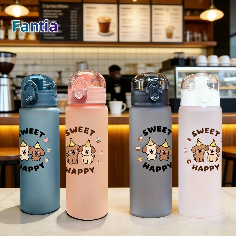 

3D Printed Cartoon Water Bottle For Kids Water Cup 780ML Leakproof Plastic Water Bottles Summer Kids Water Cup, PVC-Free