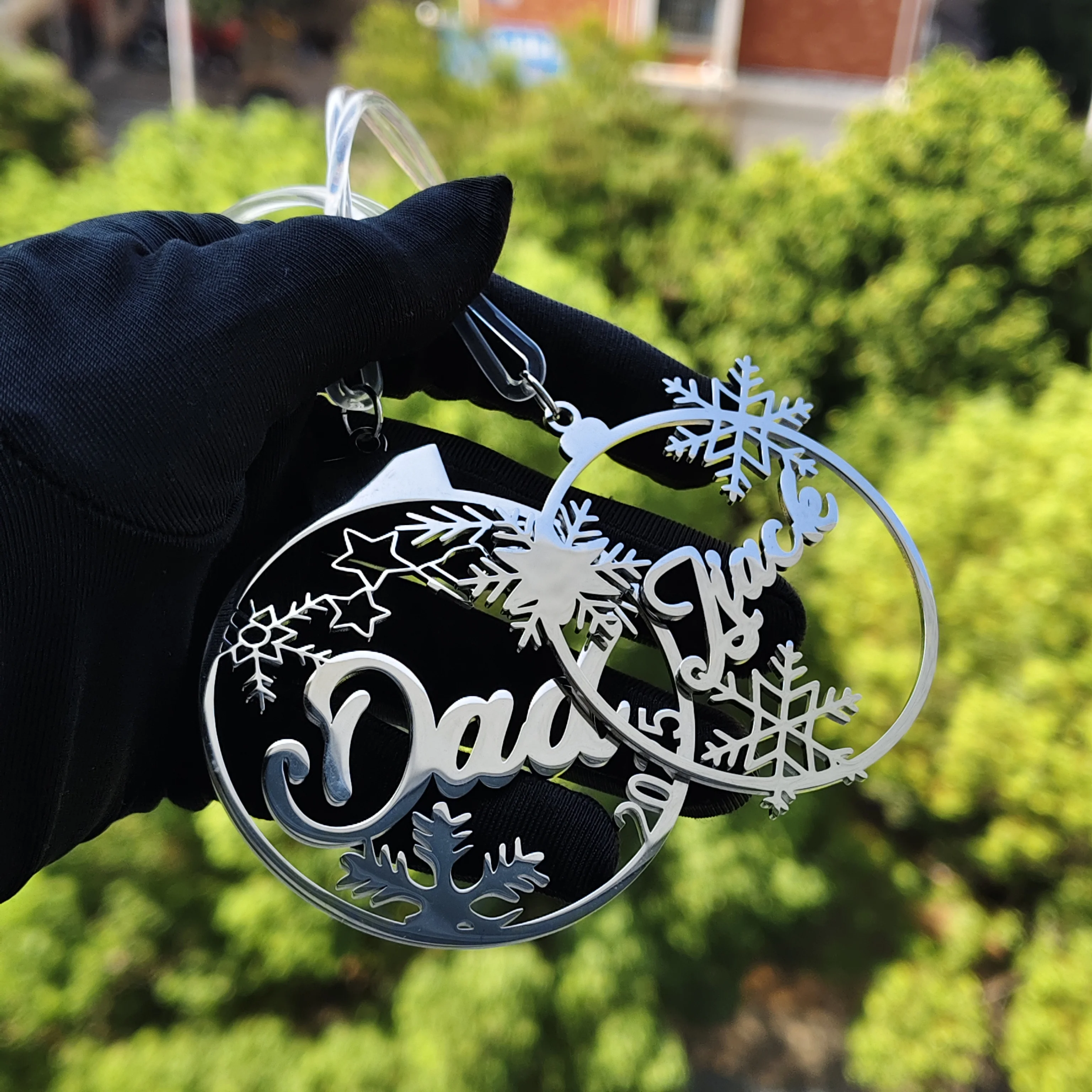 DHQH Groothandel Aangepaste 60mm Naam/Letter Hanger Gepersonaliseerde Letter/Logo Hanger Kerstcadeau Fabrikant Directe Verkoop