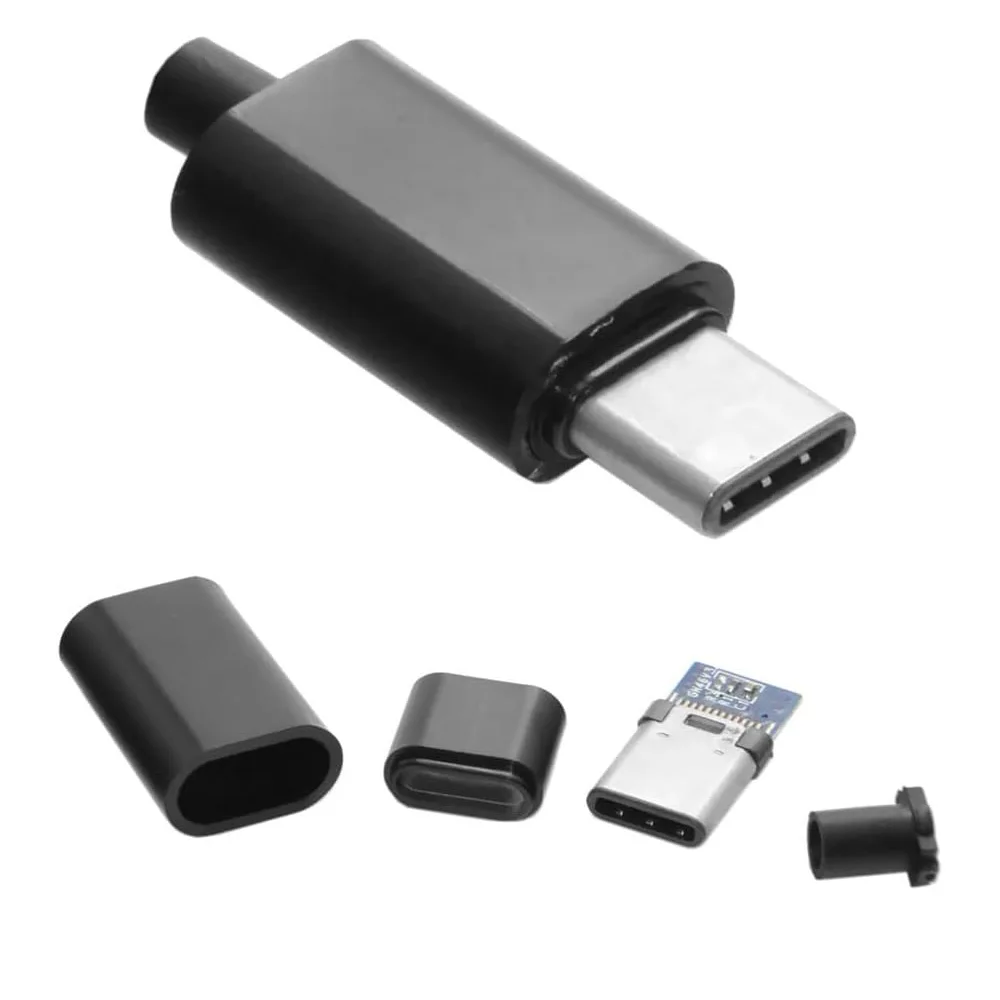 1/5/10/50/100Set Type-C Mirco USB Connectors Male Jack Tail Plug Electric Terminals Conector Case Phone