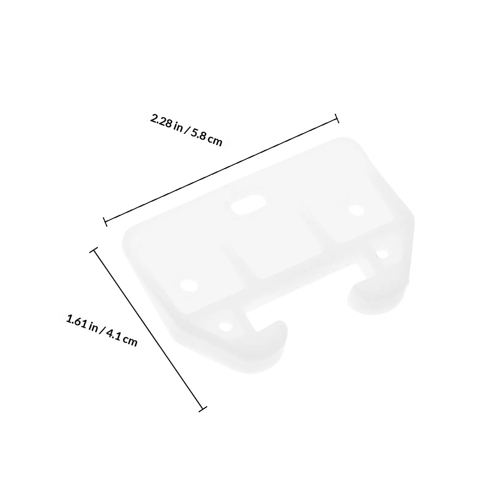 16Pcs Plastic Drawer Track Guides Center Mount Smooth Sliding Crab Shaped Latch for Cabinet Wardrobe Dresser Hutch Furniture