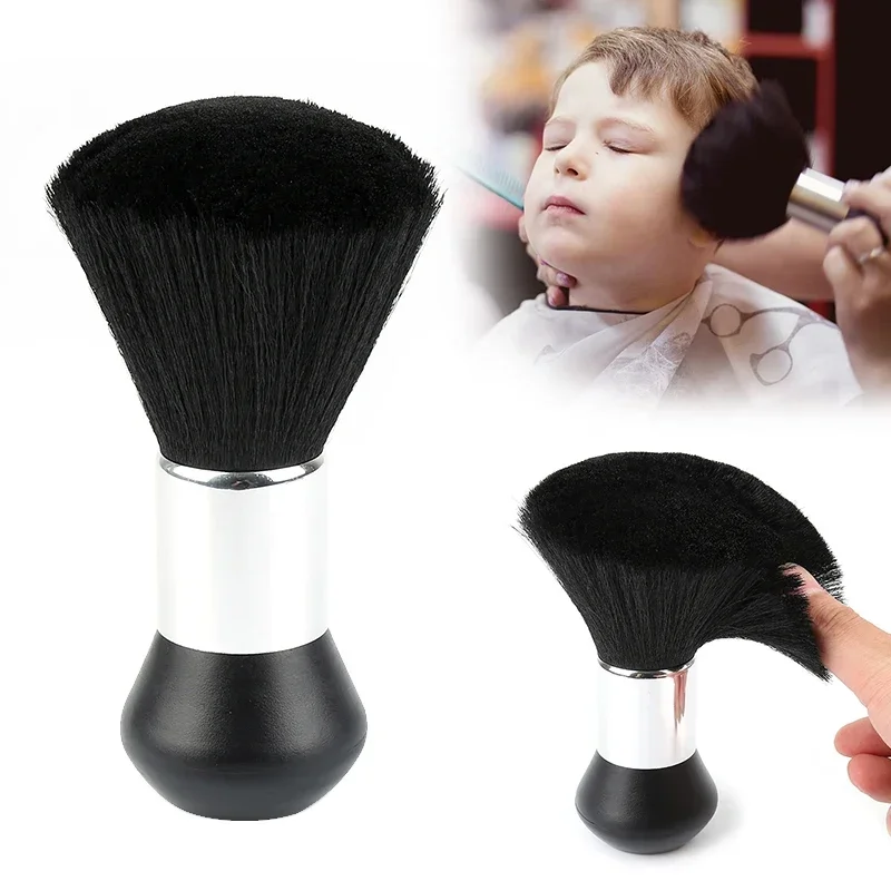 

Soft Fibers Black Neck Face Duster Brushes Barber Hair Clean Hairbrush Salon Cutting Hairdressing Styling Makeup Tool