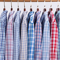 Pure 100% Cotton Plaid Shirts for Men High Grade Business Long Sleeve Casual Checked Shirt Mens Comfortable Office Formal Work