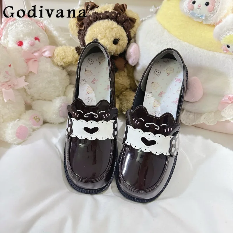 

Japanese Original Lolita Round Head Thick Heel Single Shoes Jk Uniform College Style Sweet Cute Girl Mary Jane Single Shoes