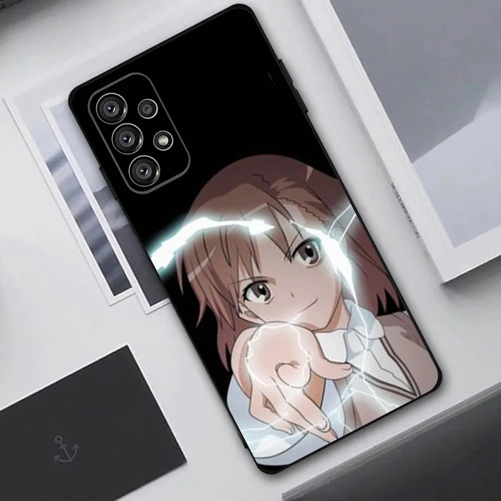 M-Misaka Mikoto Cute Anime Phone Case For Samsung Galaxy A20,A21s,A22,A31,A32,A52,A53,A72,73,A80,A91 Soft Black Cover