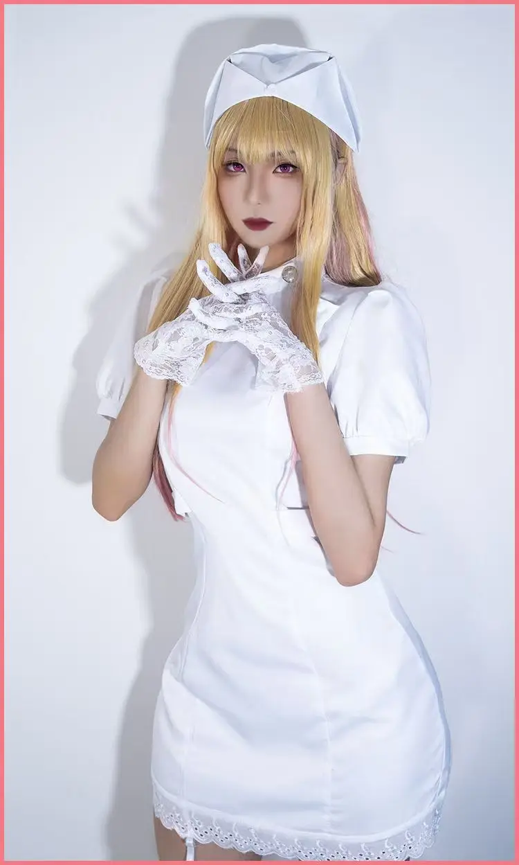 Halloween party costume RolePlay Outfit Anime my dress-up Kate Kitagawa Marin Kuroe Shizuku nurse blackwhite dress uniform suit view 4
