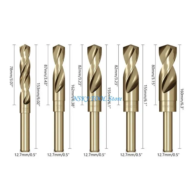 L8RC Twist Drill Bit مع زاوية طرف 135 درجة للمعادن والفولاذ المقاوم للصدأ والحديد