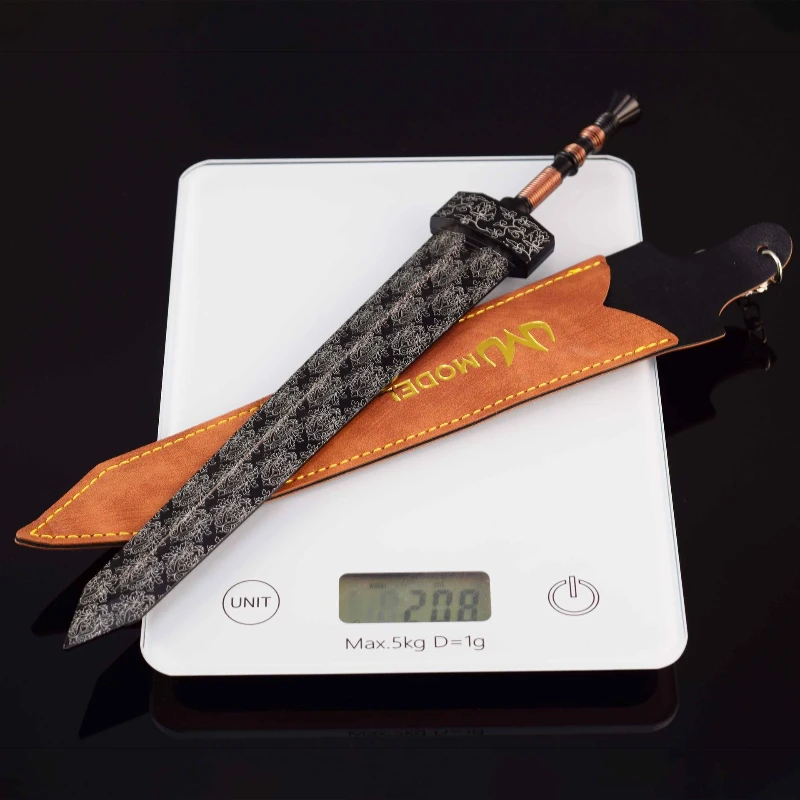 30 سنتيمتر/11.81in Eldenn لعبة الطرفية مائة تكرير النار سحابة العملاق السيف أغطية جلد طبعة حلية معدنية لعبة الصبي سطح المكتب