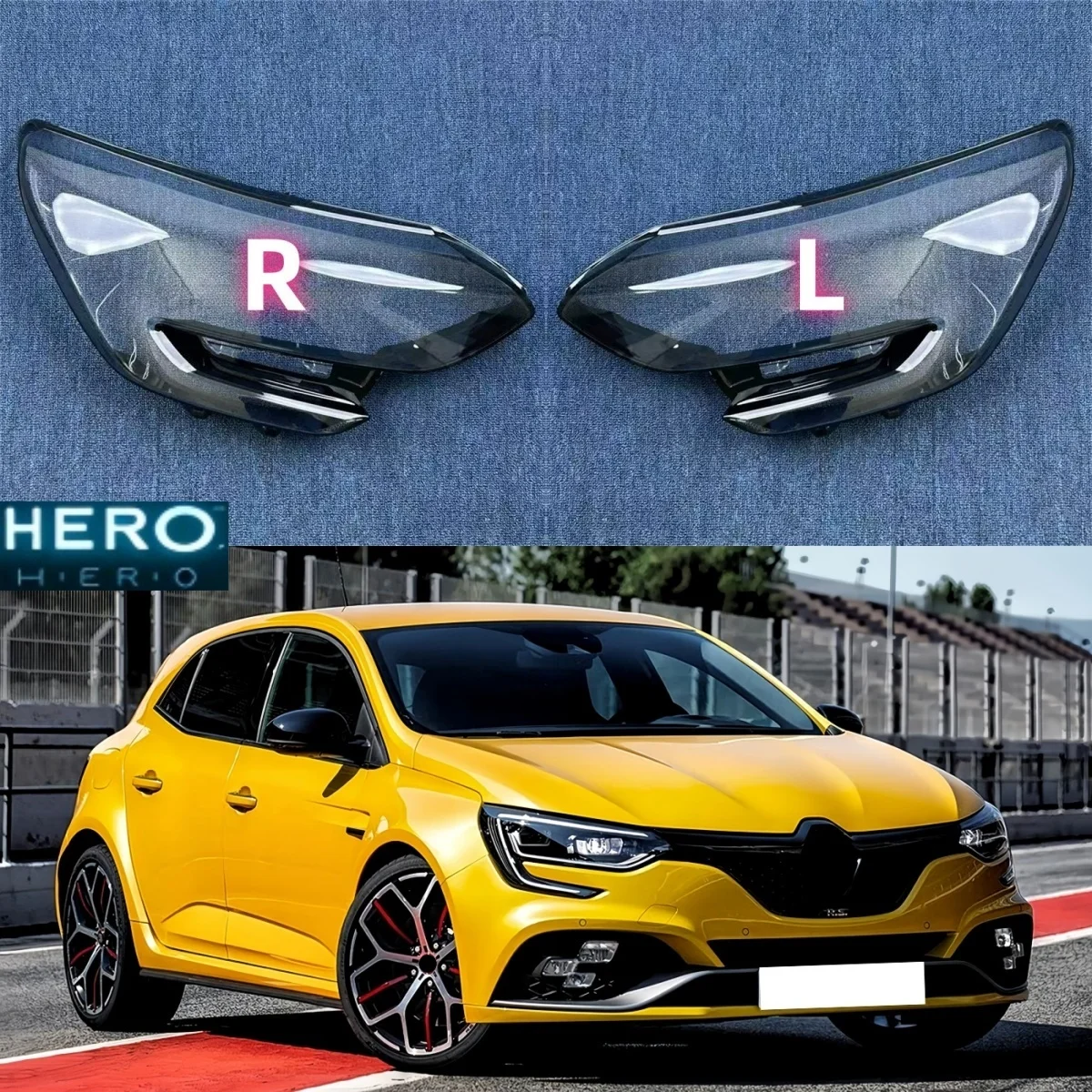 For Renault Megane 2015 2016 2017 2018 2019 2020 2021 2022 2023 Car Headlights Headlamp Frame Shell Clear Lampshade Cover