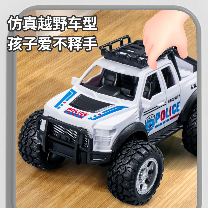 Simulation Inertia Driving Pickup Truck, Special Police Off-Road Vehicle Toy Model, Children's Four-Wheel Drive Car,XT211