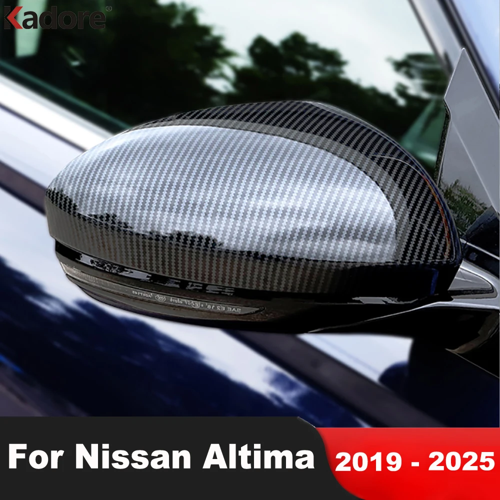 

For Nissan Altima 2019-2022 2023 2024 2025 Carbon Fiber Car Rearview Mirror Cover Trim Side Wing Mirrors Cap Overlay Accessories