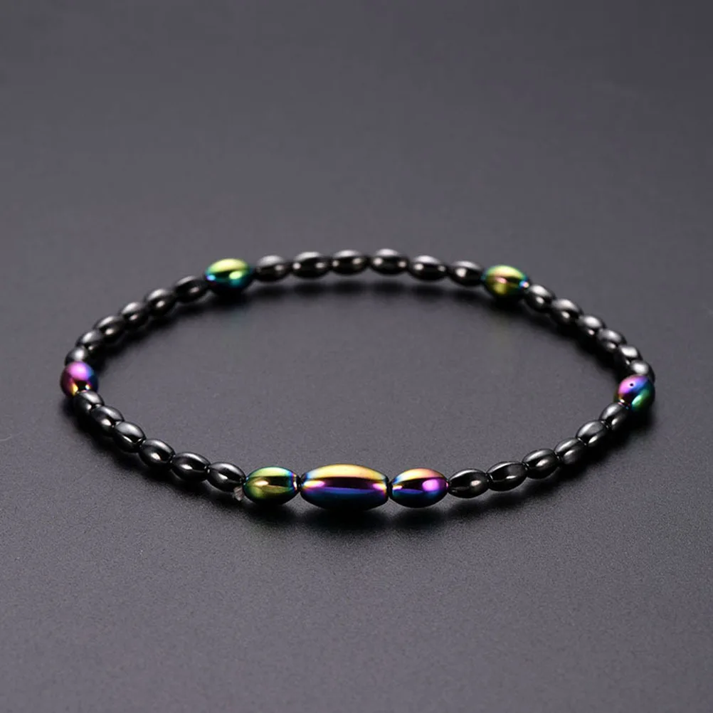 

2pcs Magnetic Hematite Ankle Bracelet Vintage Lightweight Decorative Anklet For Women Men Gift Beach Party Magnet Anklet Chain