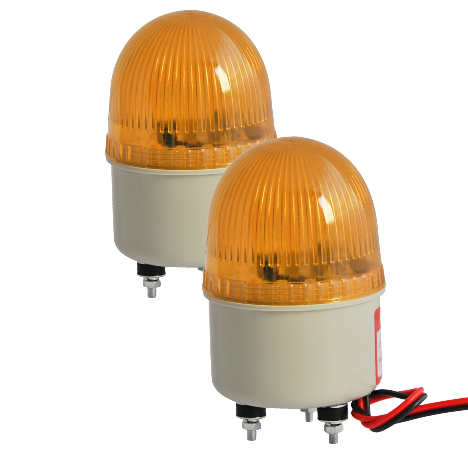 Luzes redondas de advertência estroboscópicas de emergência, Incandcent Beacon Light com parafuso inferior, DC 12V, DC 24V, AC 220V, LTE-2071, 2pcs