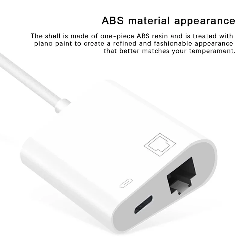 Placa de rede tipo-c para rj45 porta pd carregamento do telefone móvel conversor ethernet adaptador conexão estável para xiaomi huawei iphone