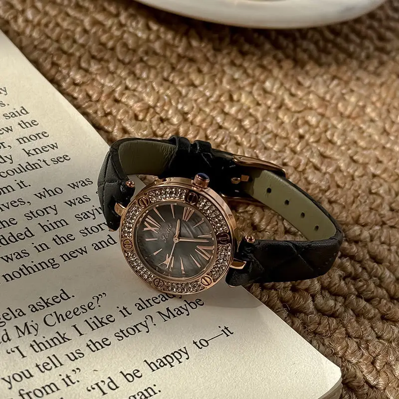 New retro light luxury elegant women's watch simple trend temperament automatic waterproof quartz women's watch birthday gift