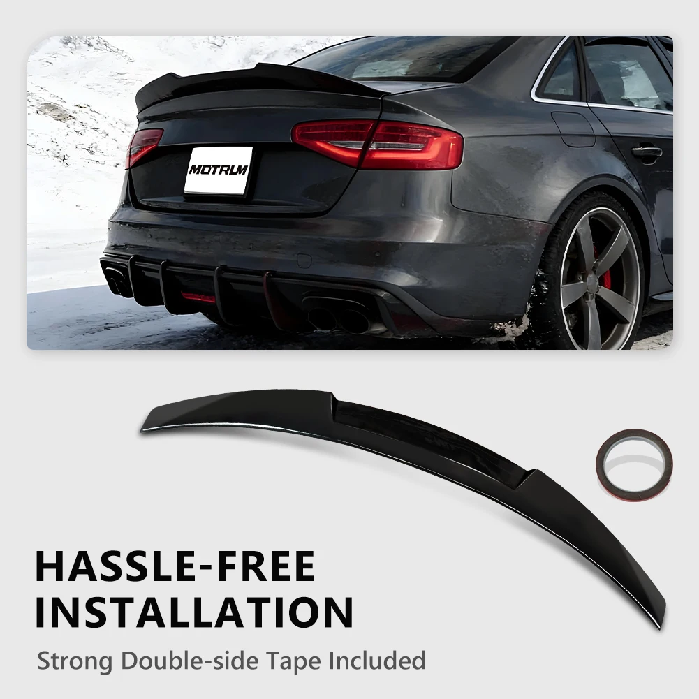 1PCS For 2013 2014 2015 2016 Audi A4 S4 B8.5 Sedan All Models Rear Spoiler Wing Trunk Spoiler Lip Tail Wing Car Accessories