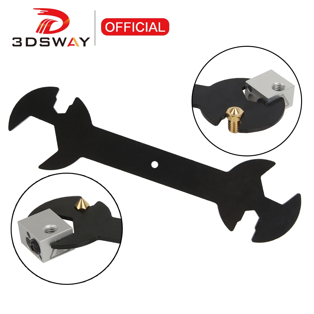 3DSWAY 3D Printer Parts MK8 print head E3DV6 nozzle wrench five-in-one multi-function nozzle repair tool