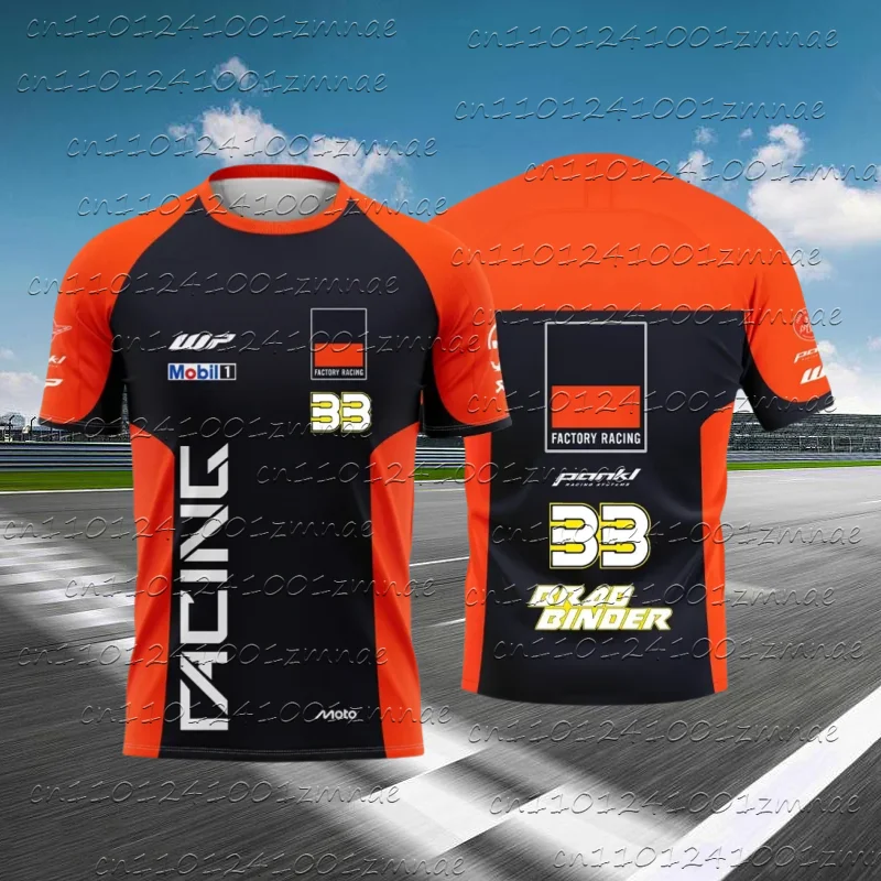 

2025 New Motorcycle Race No. 33 Men's and Women's T-shirts Casual Sports Children's Short Sleeved T-shirt Fashion Top