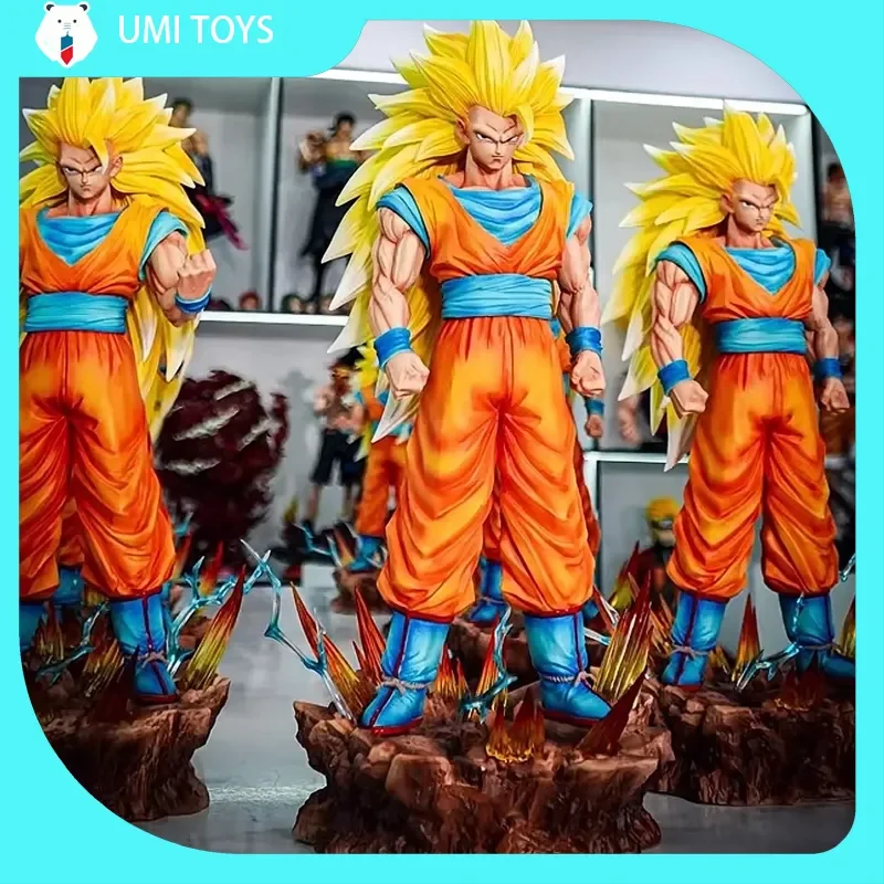 

35cm Dragon Ball Anime Figure Son Goku Action Figure Super Saiyan 3 Goku Figurine Pvc Collection Statue Model Ornament Toys Gift