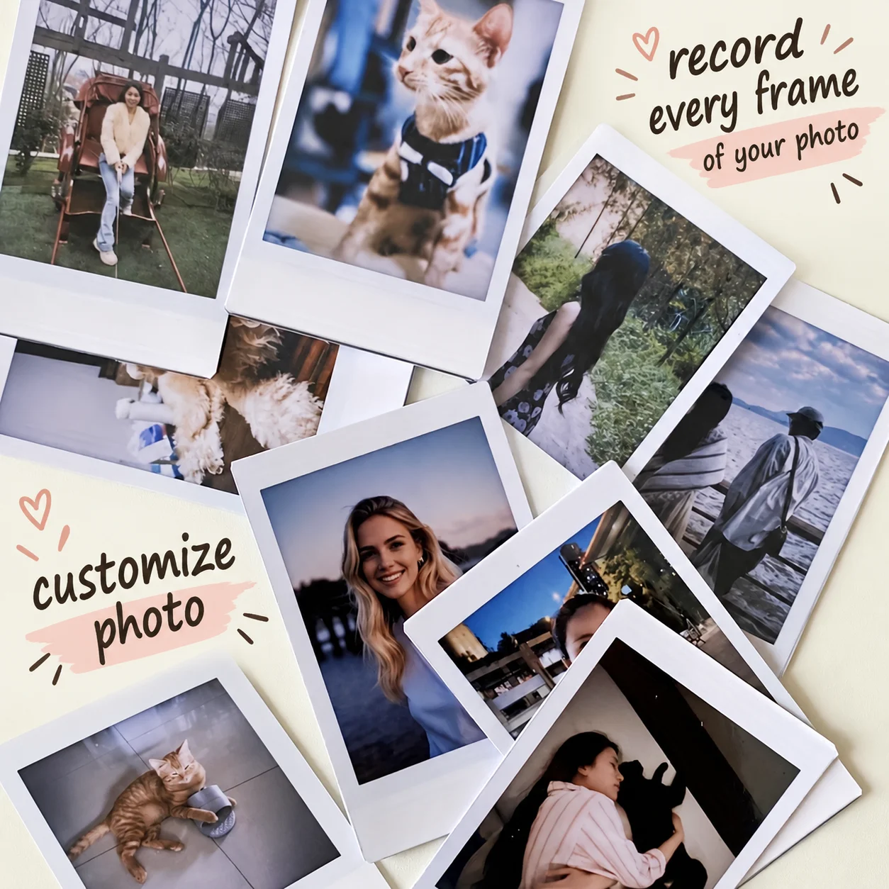 Personalized Photo Printing-Customize Album Style with Your Own Photos, DIY Instant Photo Gifts