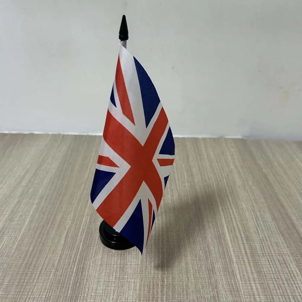 Office Desk Flag of United Kingdom Flag 14x21cm polyester Ornaments Flag Britain Country Banner mini UK Desk flag for decoration