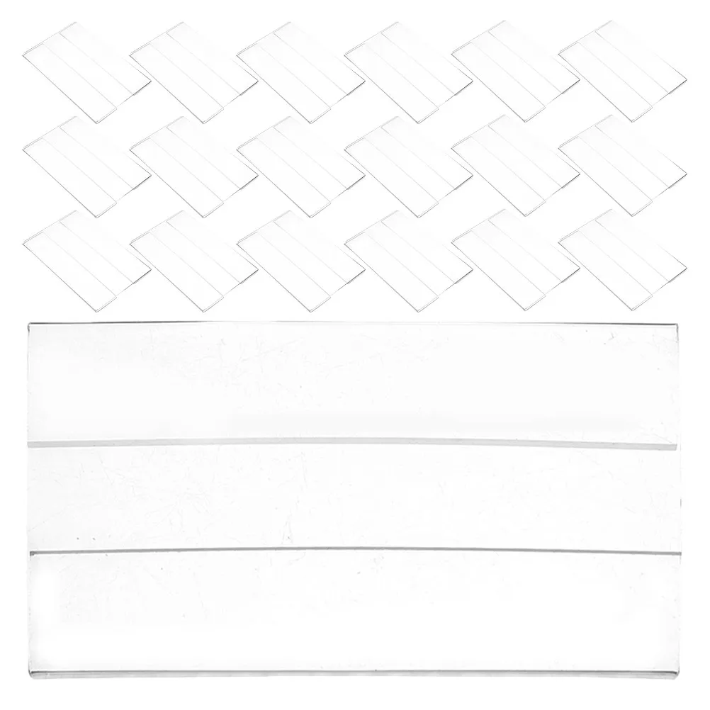 20Pcs 6x4cm Acrylic Flat Price Tag Holders Space-Saving Transparent Label Stand for Market Stall Supermarket Retail Store Shelf